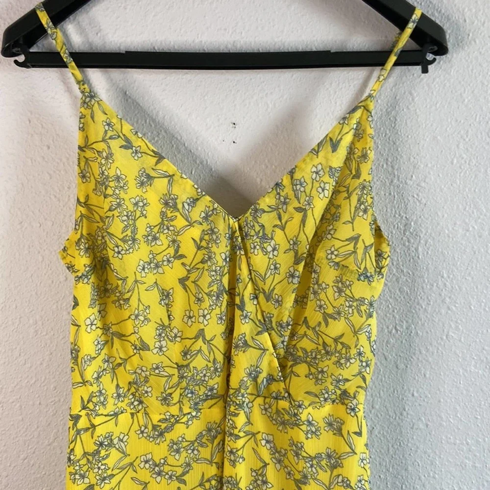 Banana Republic Yellow Floral Maxi Dress - Size 8 - Picture 6 of 10